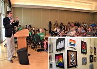 Superintendent Dr. John Kellogg addressed the standing-room-only audience