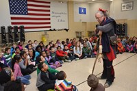 Rusty Cottrel Portrays Shawnee Indian Chief Black Hoof at Hawthorne Elementary