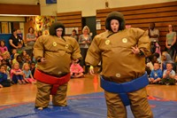 Sumo Wrestlers Face Off in Robert Frost Gymnasium 