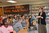 Author Michelle Houts Returns to her Alma Mater, Walnut Springs Middle School