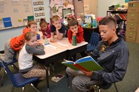 Westerville North’s Strategic Reading Students Share Books with Robert Frost Children