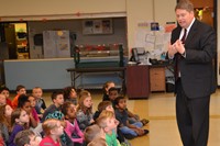 Marschall McPeek Generates Interest in Weather among Second Graders at Robert Frost