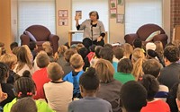 Lyn Ford captivated Fouse students with her storytelling