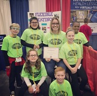 Cherrington students pictured at the OSBA conference