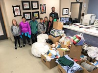 Hawthorne Student Council members delivered a massive donation to the CHA animal shelter.  