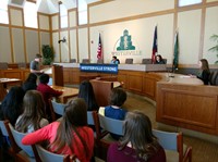 Mock Trial teams in Westerville City Council Chambers