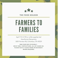 Farmers to Families food distribution at Hawthorne Elementary on April 11