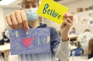 Genoa and Heritage students create cards for patients, families at Mount Carmel St. Ann's