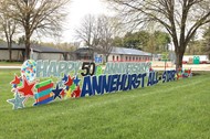 Annehurst 50th Anniversary Sign