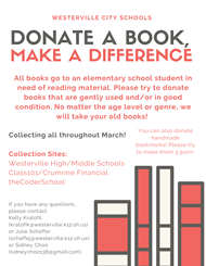 Elementary Book Drive flyer