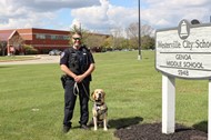 Rocky, the new therapy dog with the Genoa Township Police Department