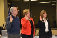 Board of Education Members being sworn into office