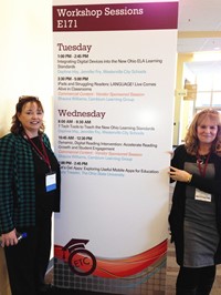 Kim Niles and Jennifer Fry at the state’s annual OETC conference.