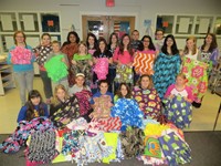 Heritage Students Make Blankets for Children in Foster Care