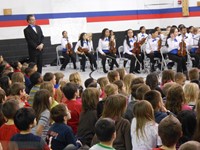 Chamber Strings Orchestra Performs for Students at Huber Ridge