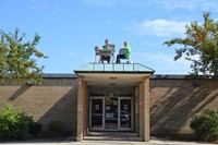 Cherrington Principal Conducts Business on Roof of the School