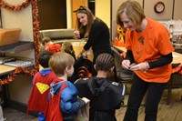 Westerville Preschoolers Trick or Treat Upstairs in the Early Learning Center