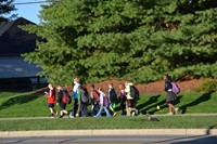 Robert Frost Students and Parents Participate in National Walk to School Day