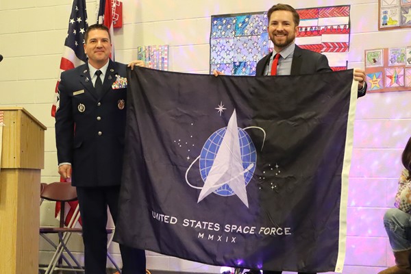 McVay receives Space Force flag